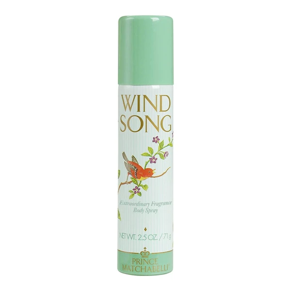 Wind Song Body Spray, packaging and product view